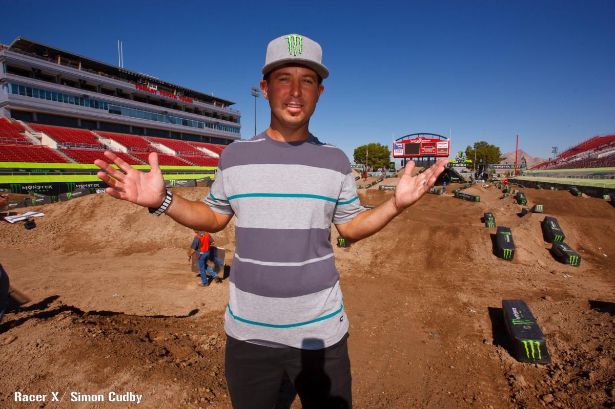 Jeremy McGrath surveys his track design