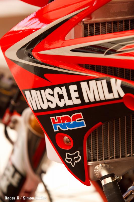 Justin Brayton's Honda with Muscle Milk graphics