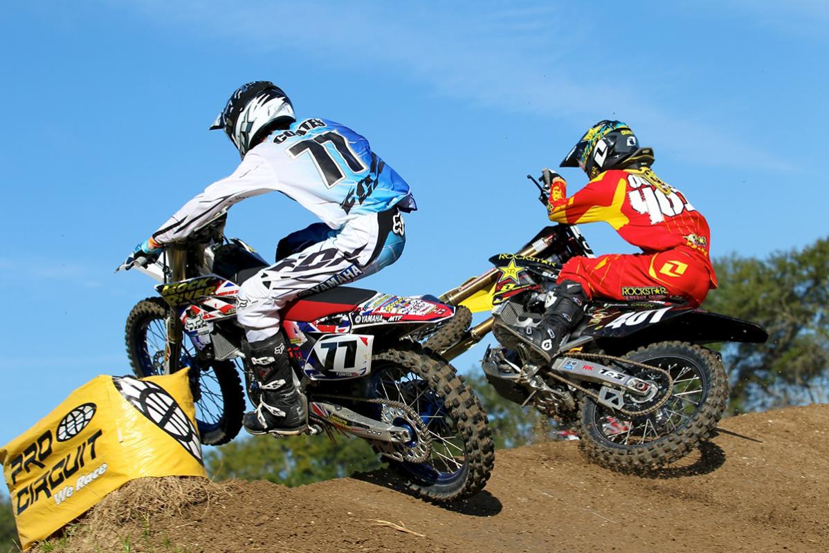 Paul Coates (near) and Jace Owen (far) battling 