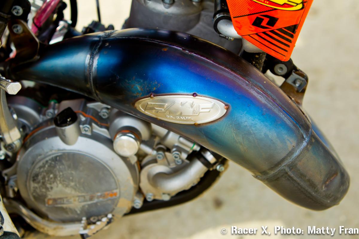 Mike Sleeter was ripping with his KTM 2-stroke