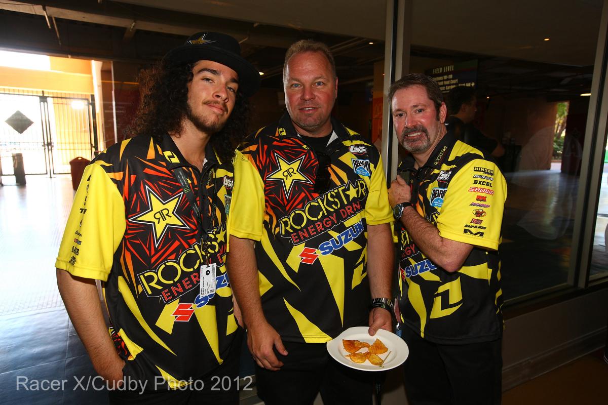 Blake Wharton and the Rockstar Energy Racing crew