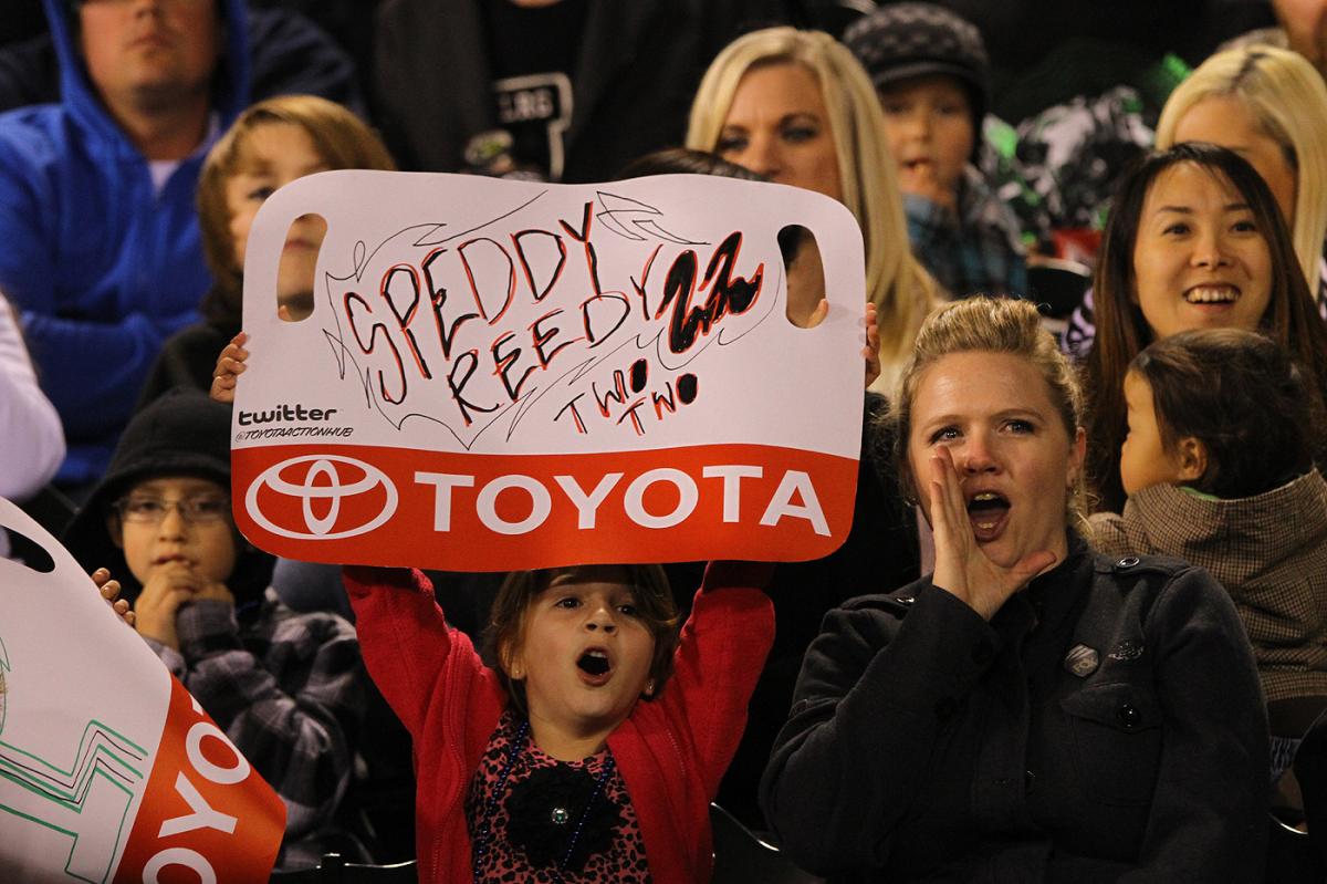 The Fans of Anaheim show their support for Chad Reed