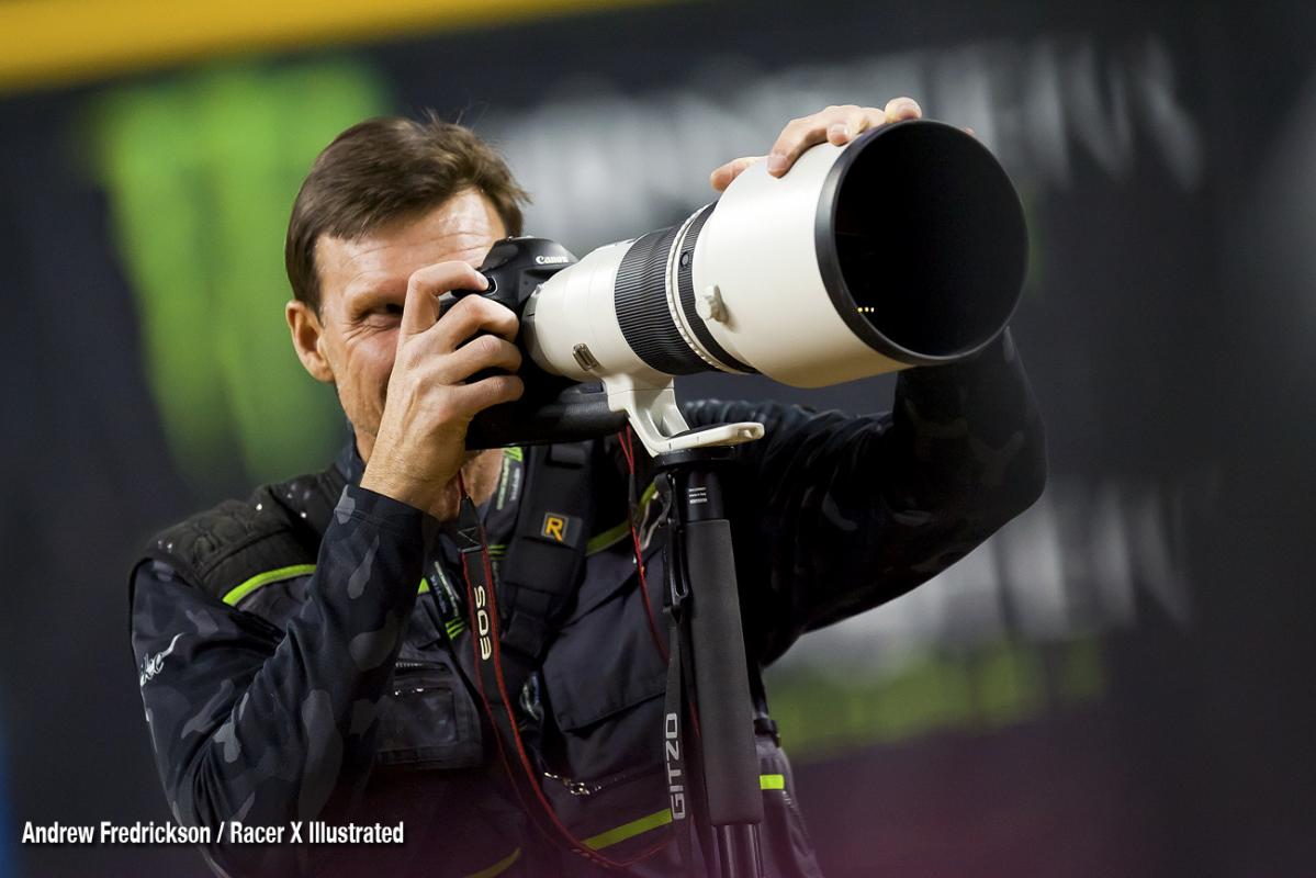 Retired MLB pitcher Randy Johnson was shooting photos. 