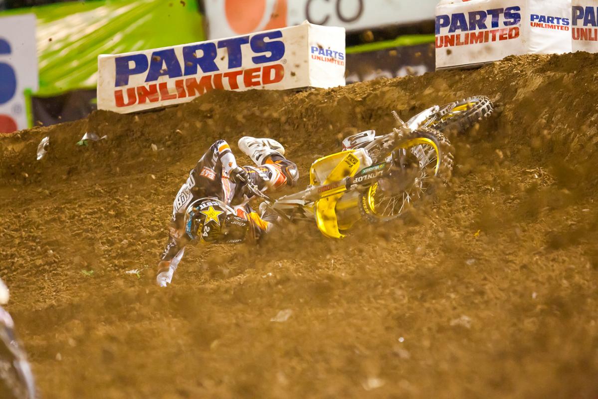 Metty takes a tumble