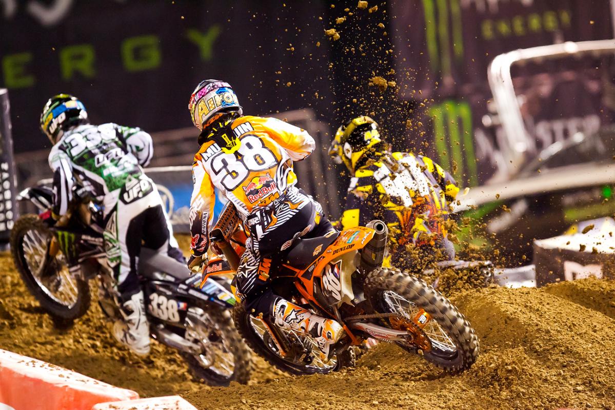 Marvin Musquin chases Anderson and Osborne