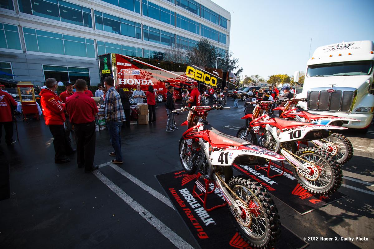 All the team rigs were on show