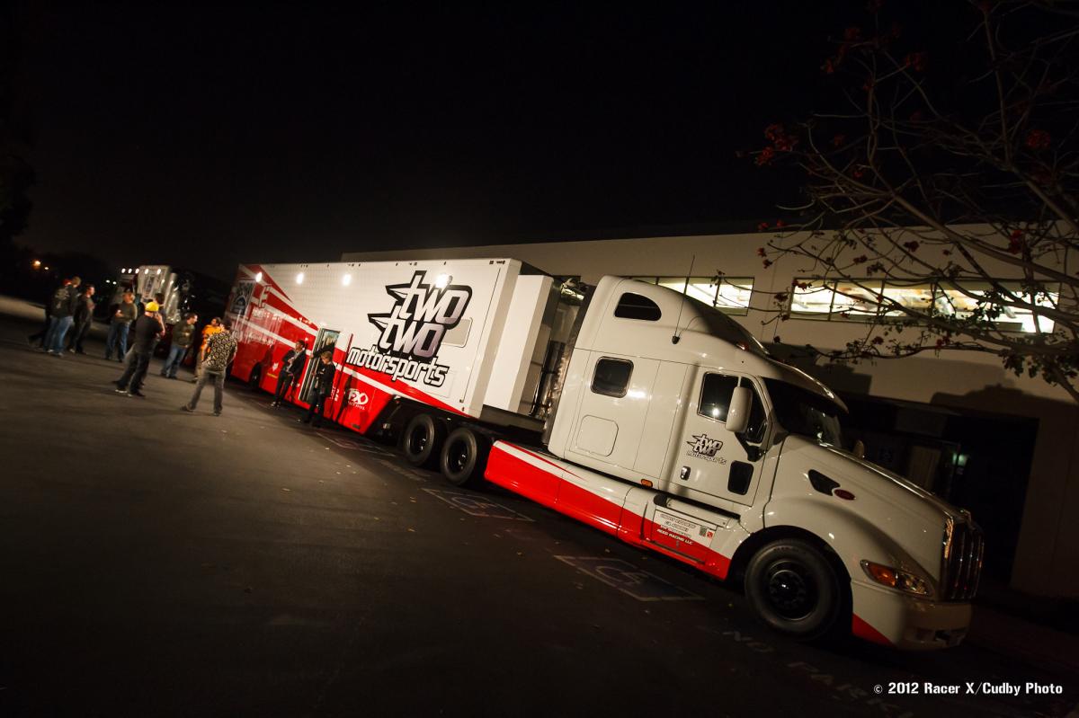 The TwoTwo rig took up 25 parking spots!