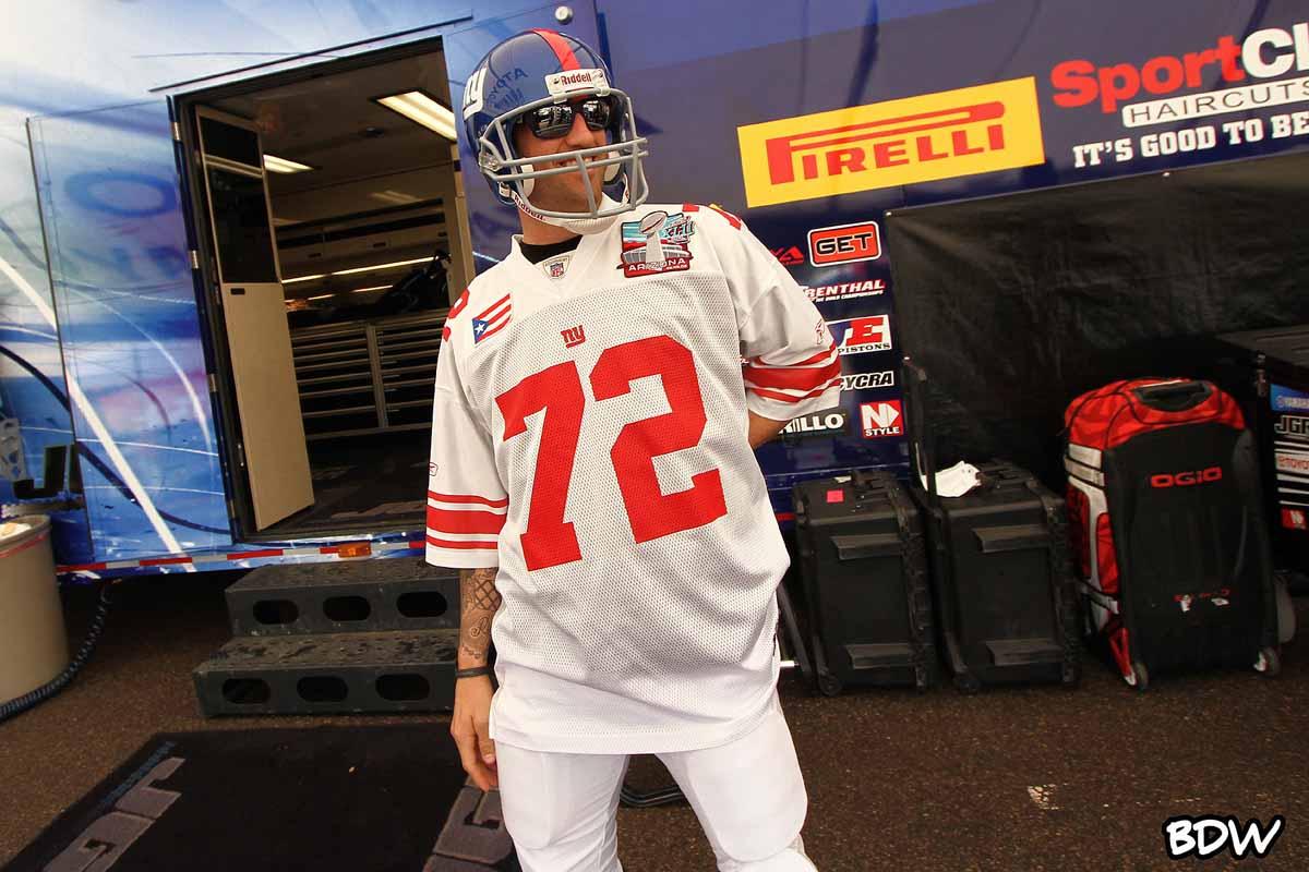 Millsaps rocking the Giants gear in SD // BrownDogWilson