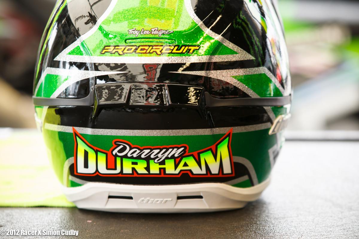Durham's helmet