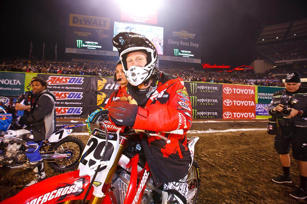 Getting ready for the opener in Anaheim