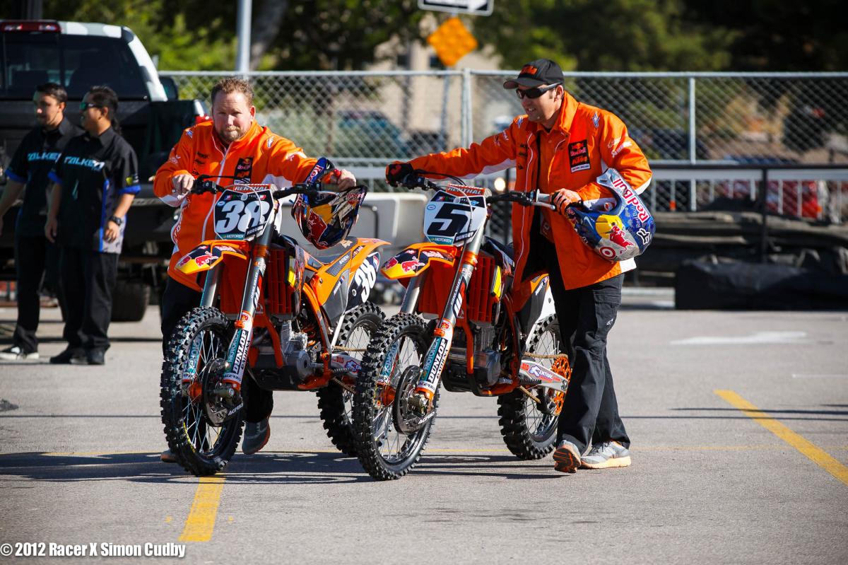 Frankie and Carlos head to tech inspection