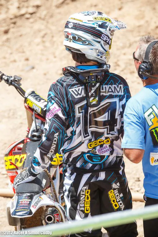 Kevin Windham's chain broke on the first lap of practice