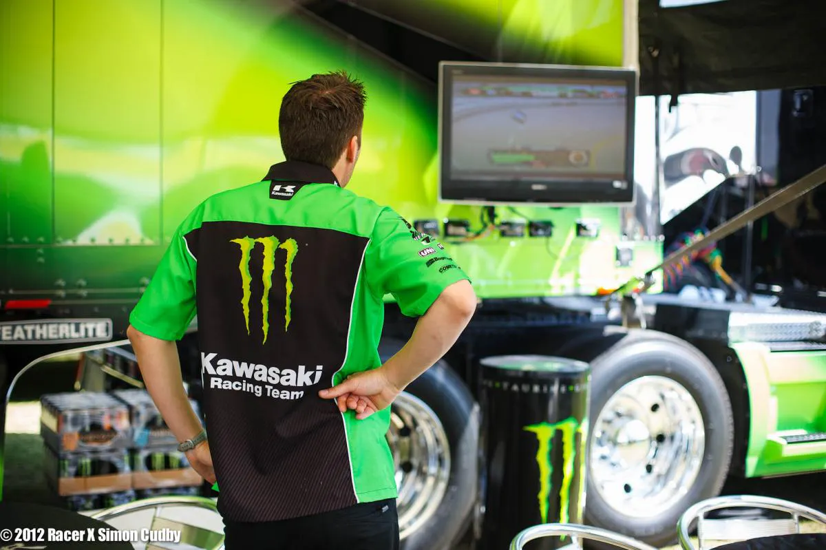 Mike Williamson busy watching Nascar practice