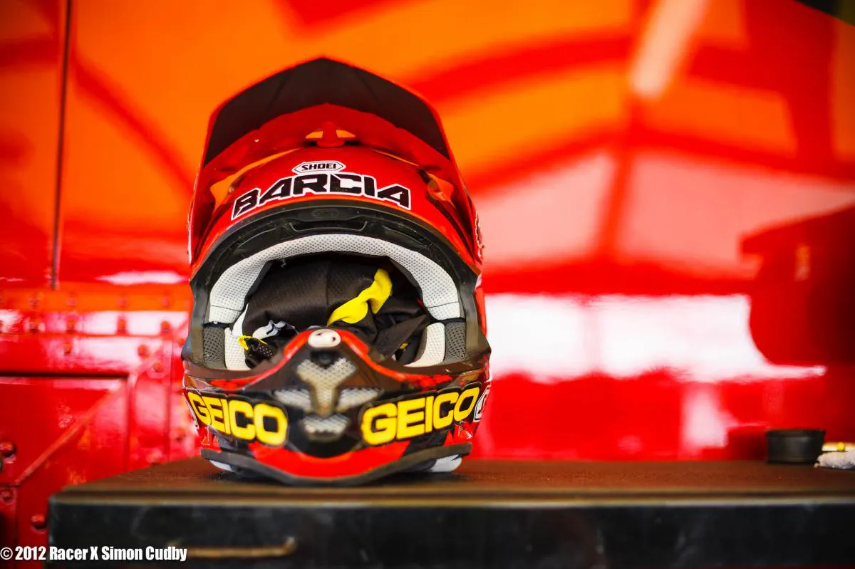 Justin Barcia's helmet