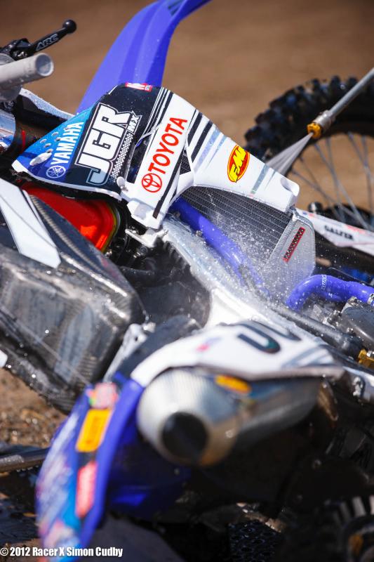 Regal's JGR bike gets a wash