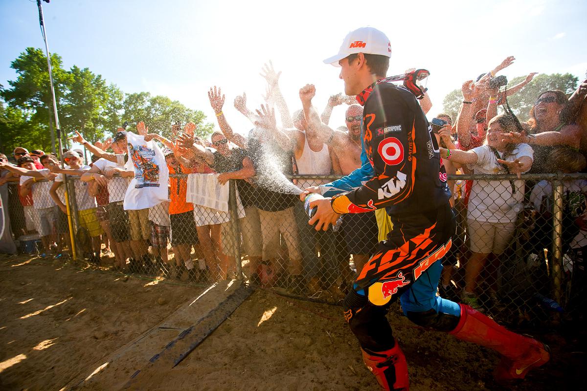 Ryan Dungey celebrates