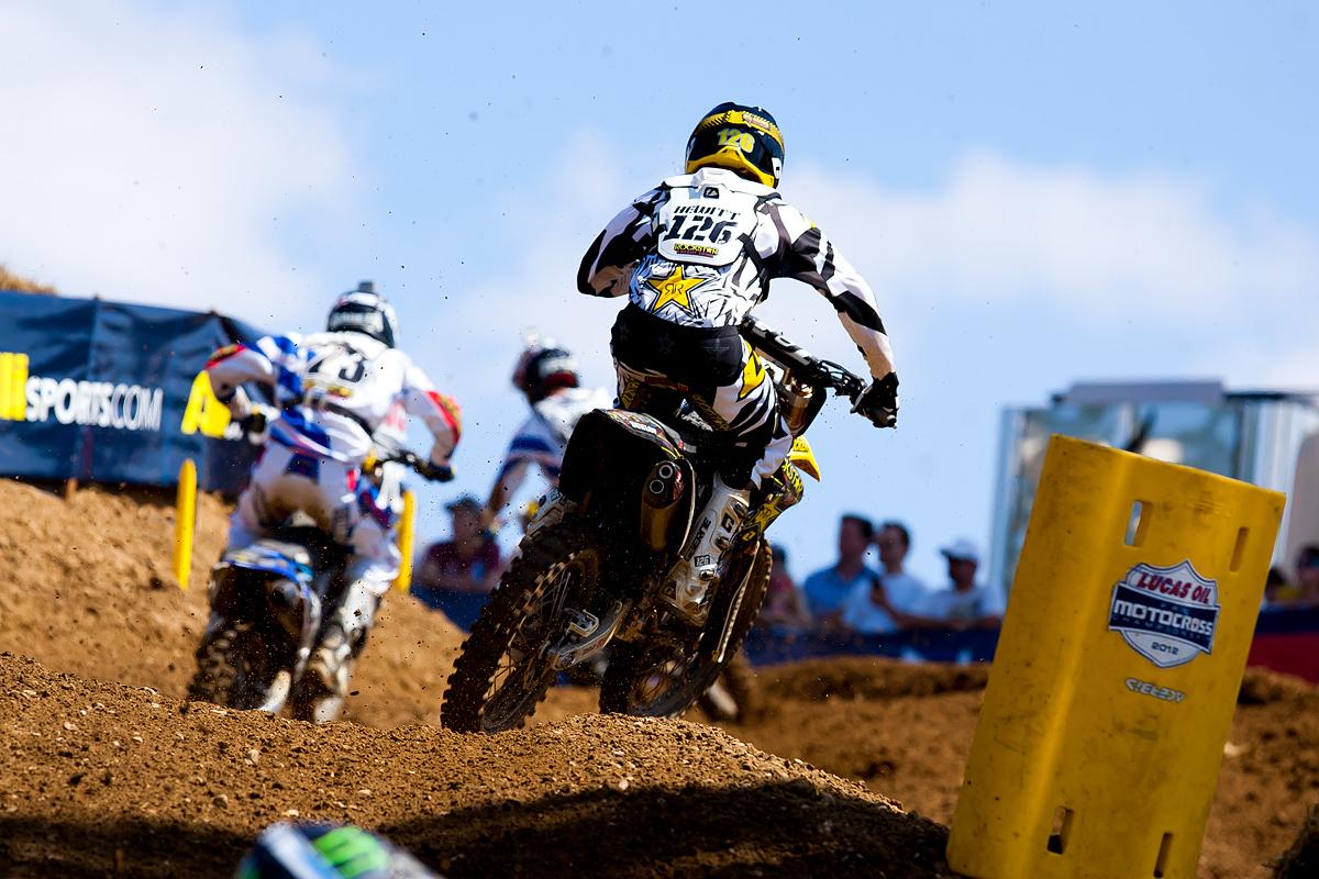 Hunter Hewitt chasing down the field.