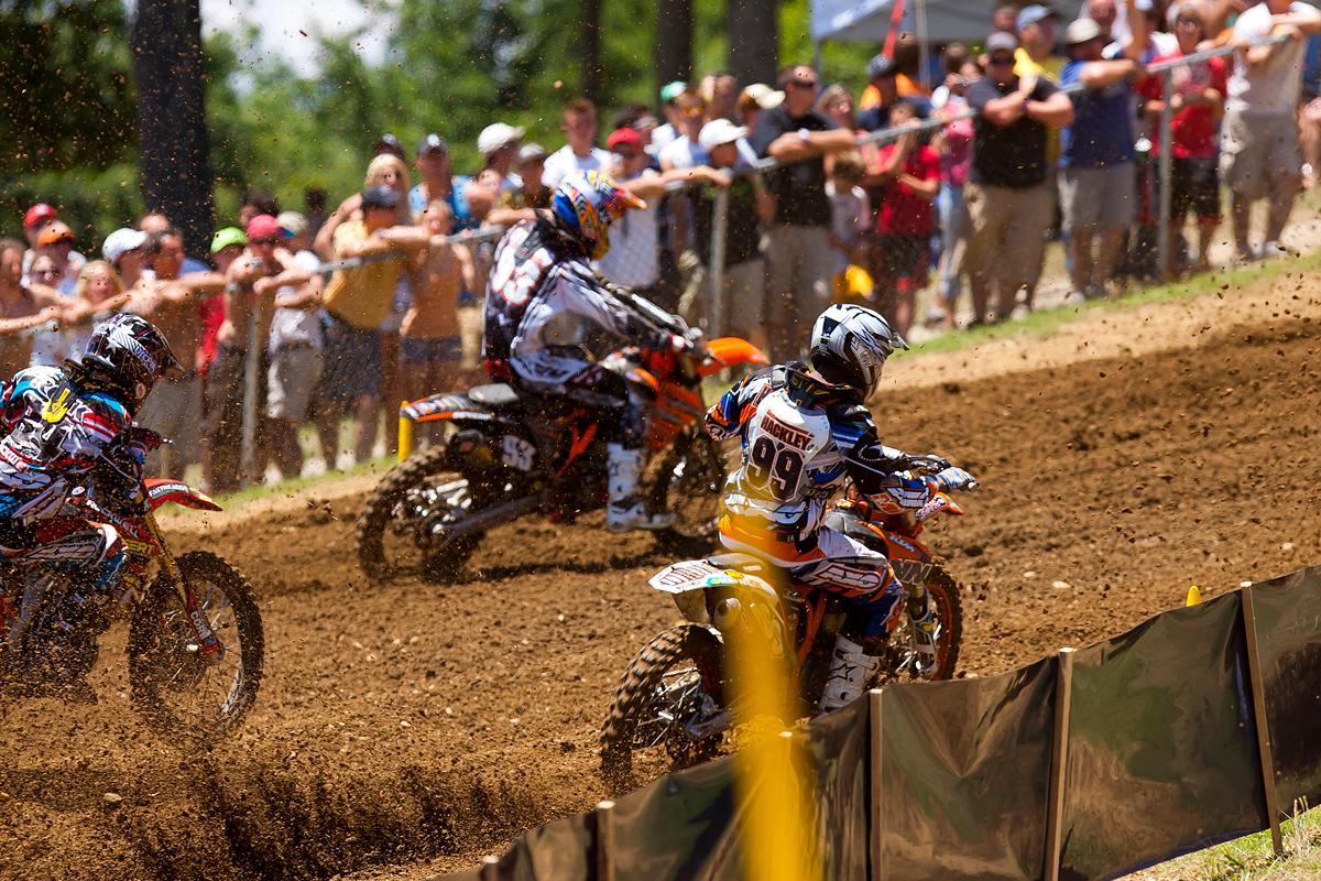 Catanzaro and Hackley battle it out.