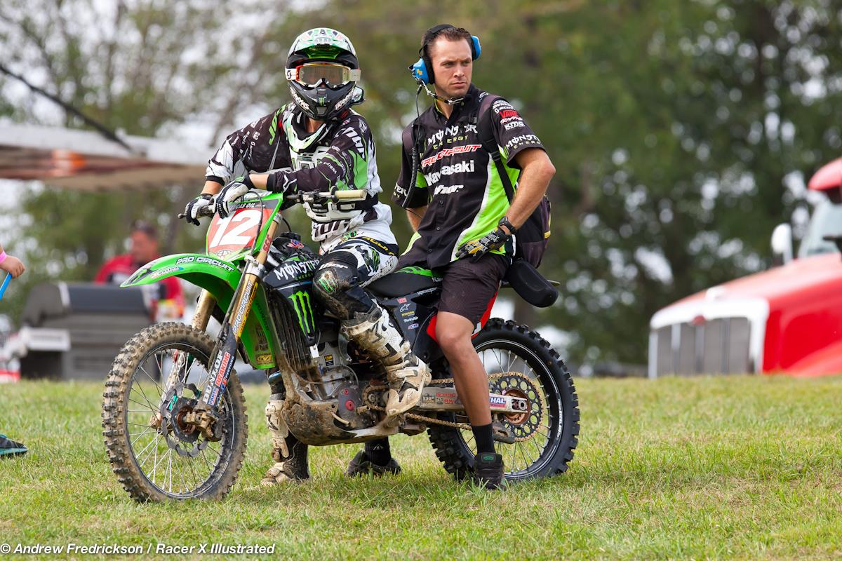 Blake Bagett gets ready for moto 1.