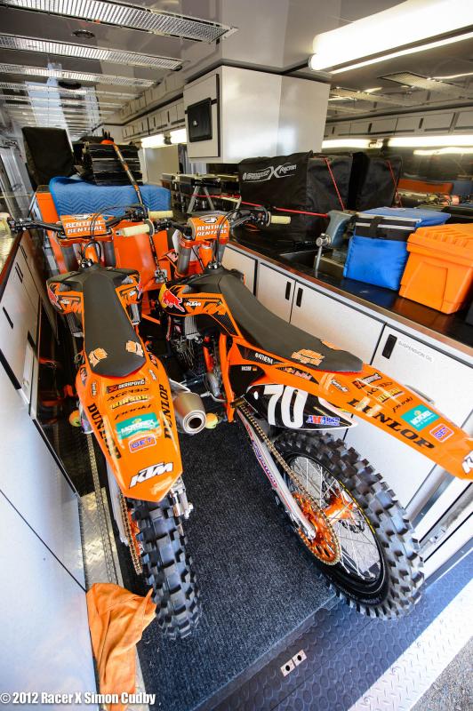 Musquin and Roczen's KTM's