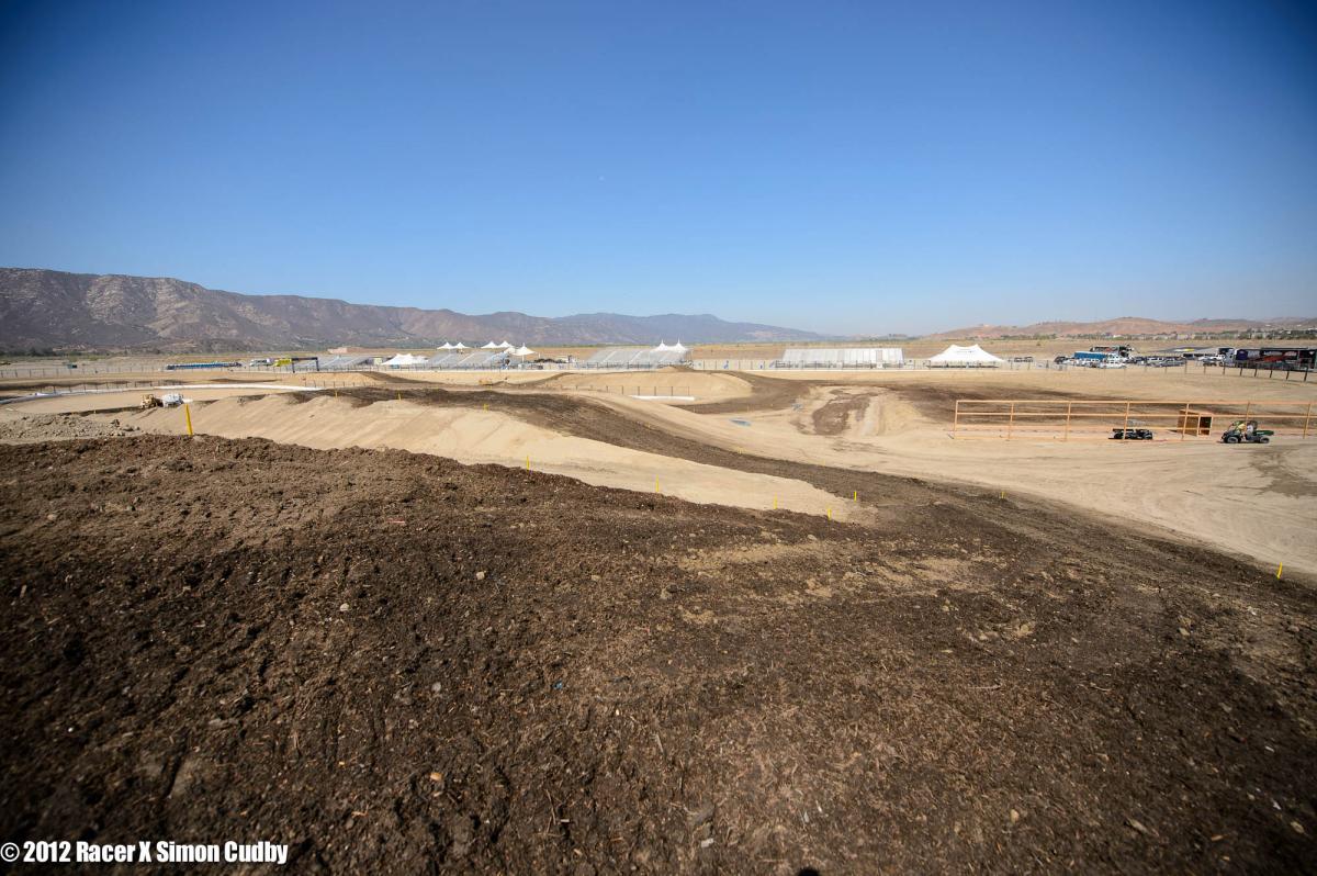 Stadium section being prepped