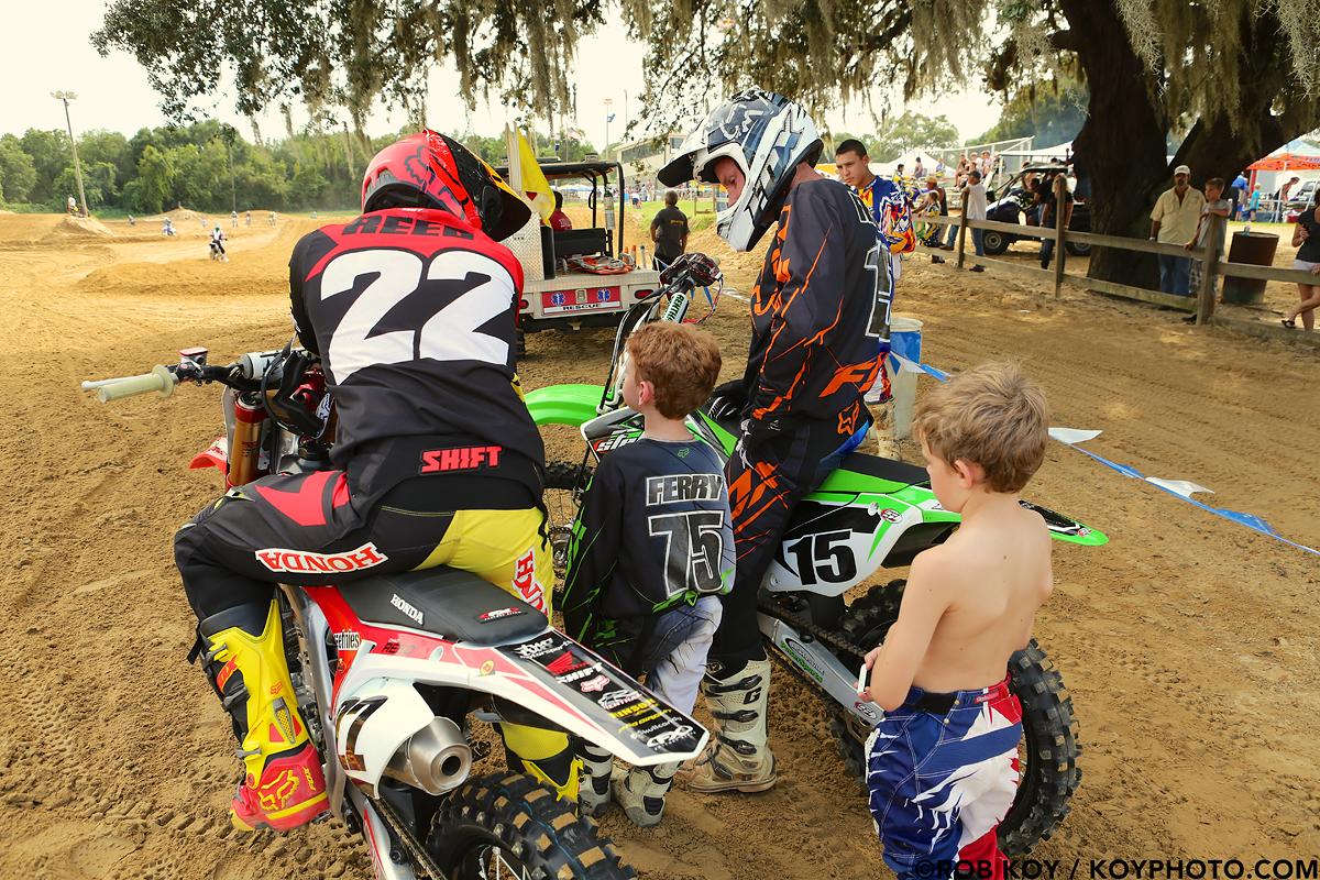 Chad Reed and Tim Ferry hanging out at Dade City MX