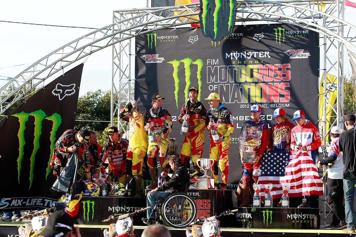 The MXoN podium - Belgium, Germany and the United States