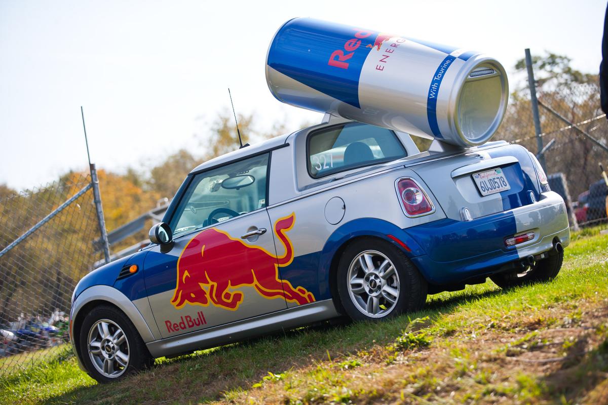 Red Bull was on hand with plenty of giveaways.