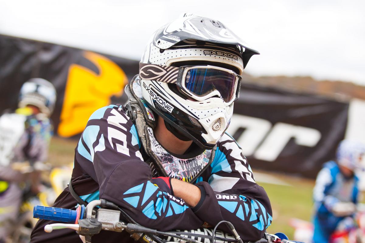 Chase getting ready for his moto against his brother. Stallo vs. Stallo.