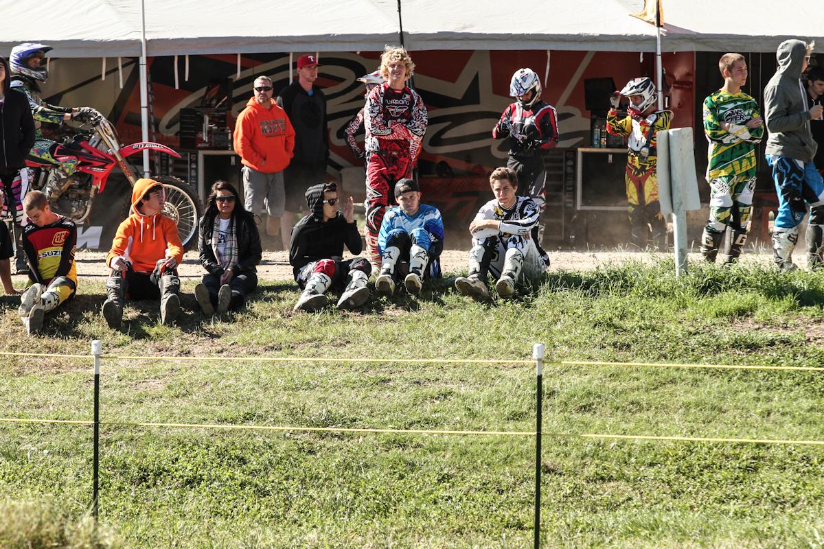 Riders watching for the fast lines and how they stacked up to the competition