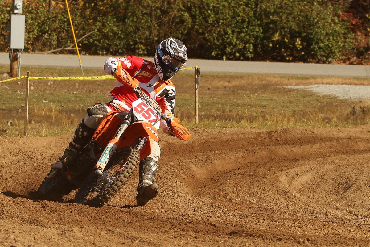 Russell crashed in turn one and pumped up trying to catch Whibley.