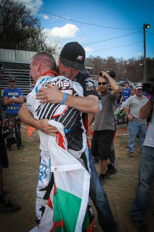 Thomas celebrates the XC2 title.