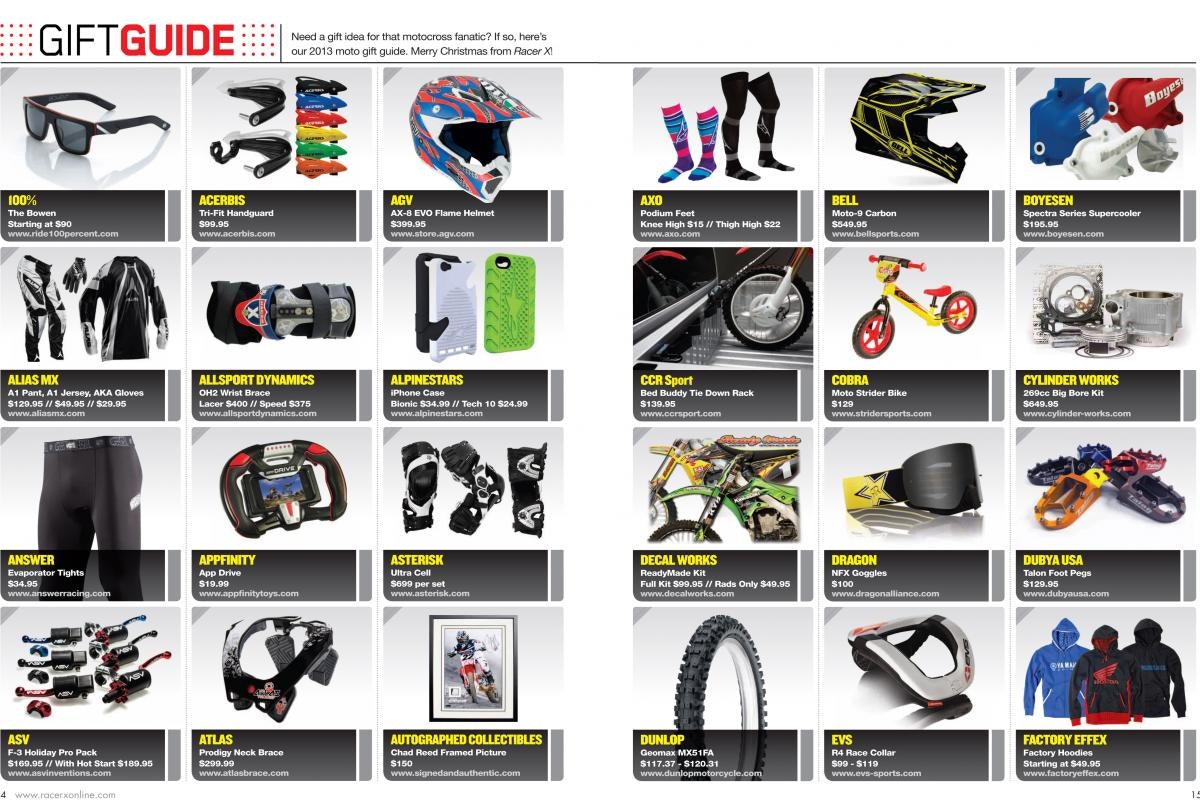 THE RACER X HOLIDAY GIFT GUIDE 