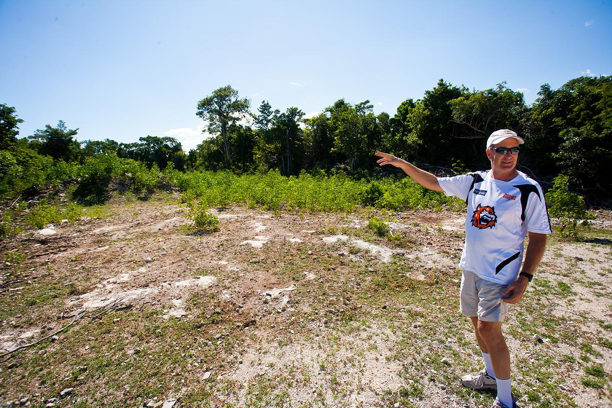 Chris explains where a new section will be put in.