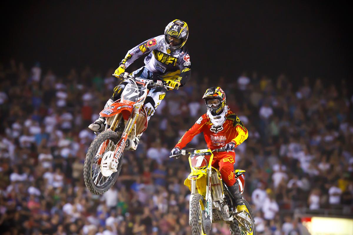 Reed would close out the season in spectacular fashion with a close-fought win over Dungey in Vegas. But it wouldn't be enough for the title. (Cudby photo)
