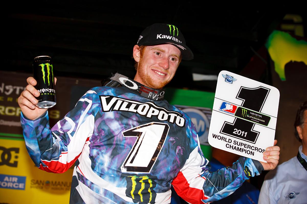 RV holding the #1 plate for the first time in his 450SX career. Few, if any, supercross seasons have created more excitement. (Cudby photo)