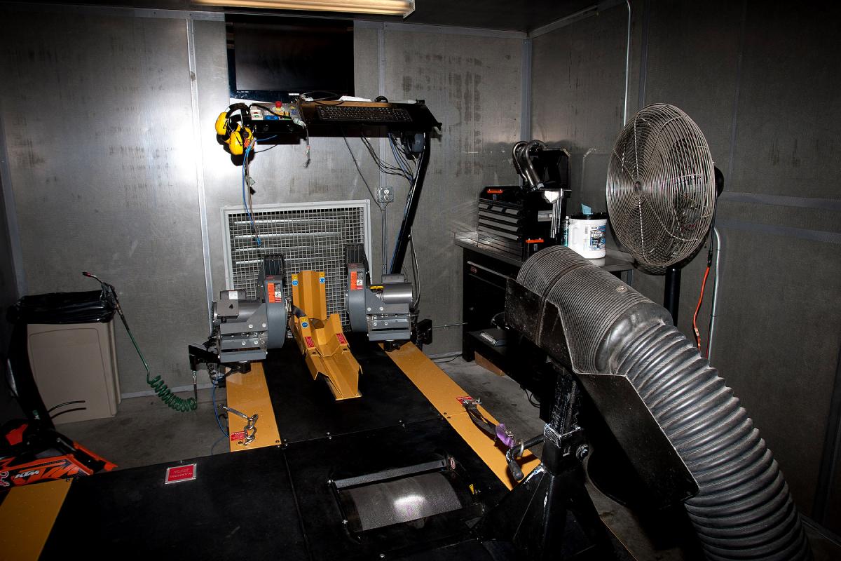 This is the treadmill where Dungey's bike works on cardio.