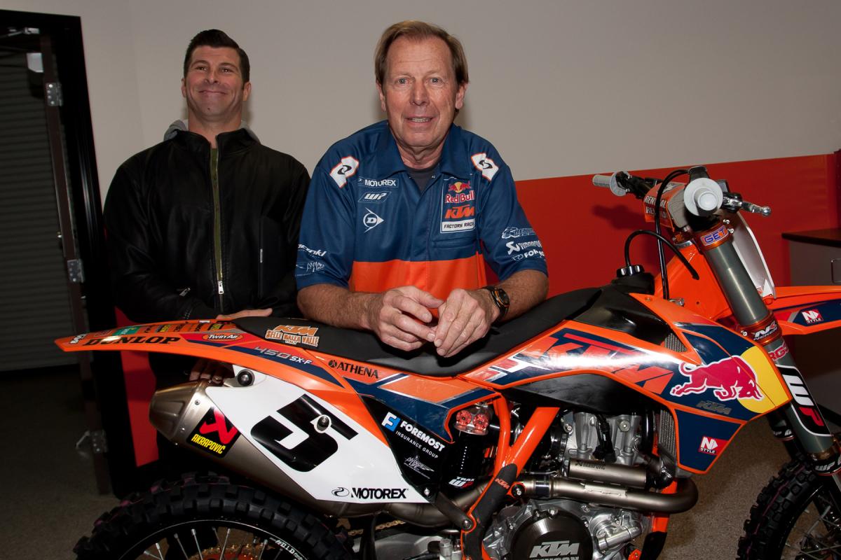 DeCoster is The Man, but our ad man Pete Martini is stealing the shot.