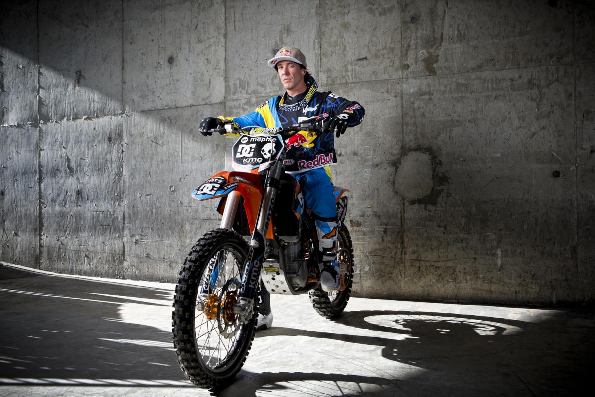 Multi-time X Games medalist Robbie Maddison competed in Best Whip for his first time, and rode great. The crowd loved him, and his arsenal of different whips was quite impressive. 