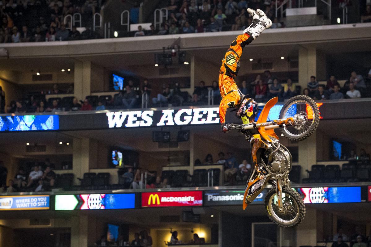 Wes Agee is a big guy, so when he throws big tricks, his extension is that much more impressive. Agee rode great, but with such stiff competition, he wound up eighth. 