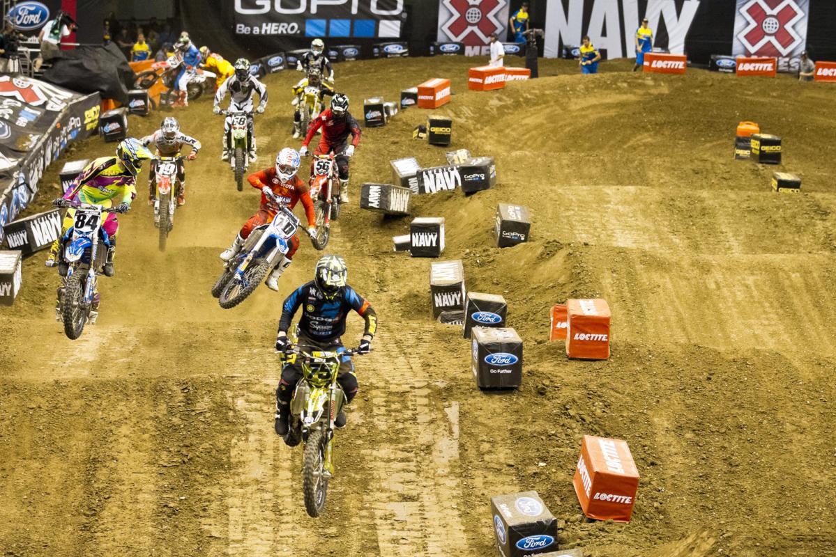 With a clear track ahead and Chad Reed busy trying to get back on the track well behind him, Hill suddenly found himself in the driver’s seat of the main event.