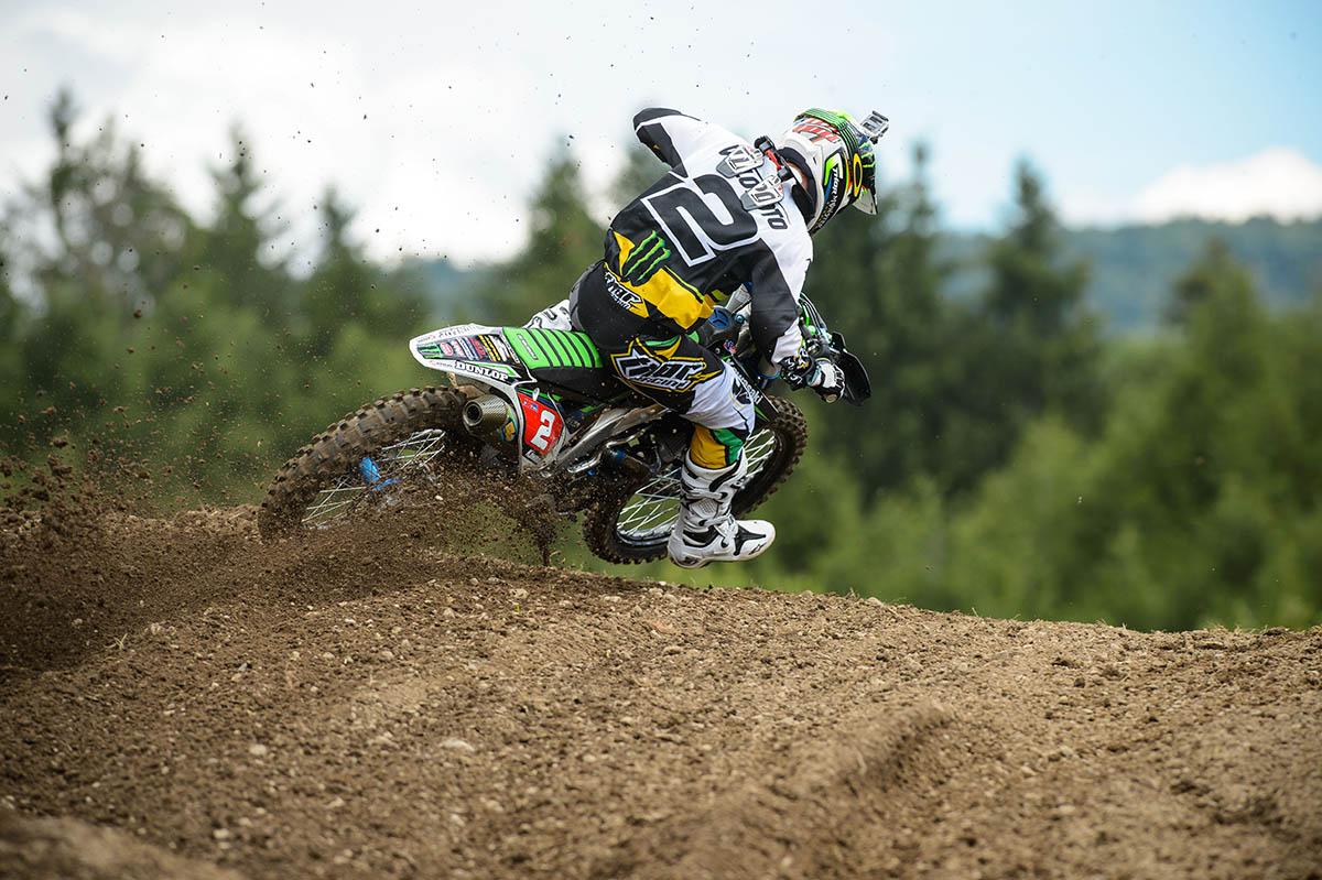 You know you're pushing the edge when even your inside foot peg leaves a trail of roost behind!
