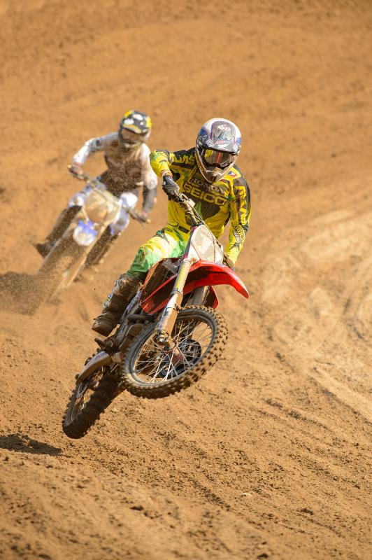 Floating above the track again.