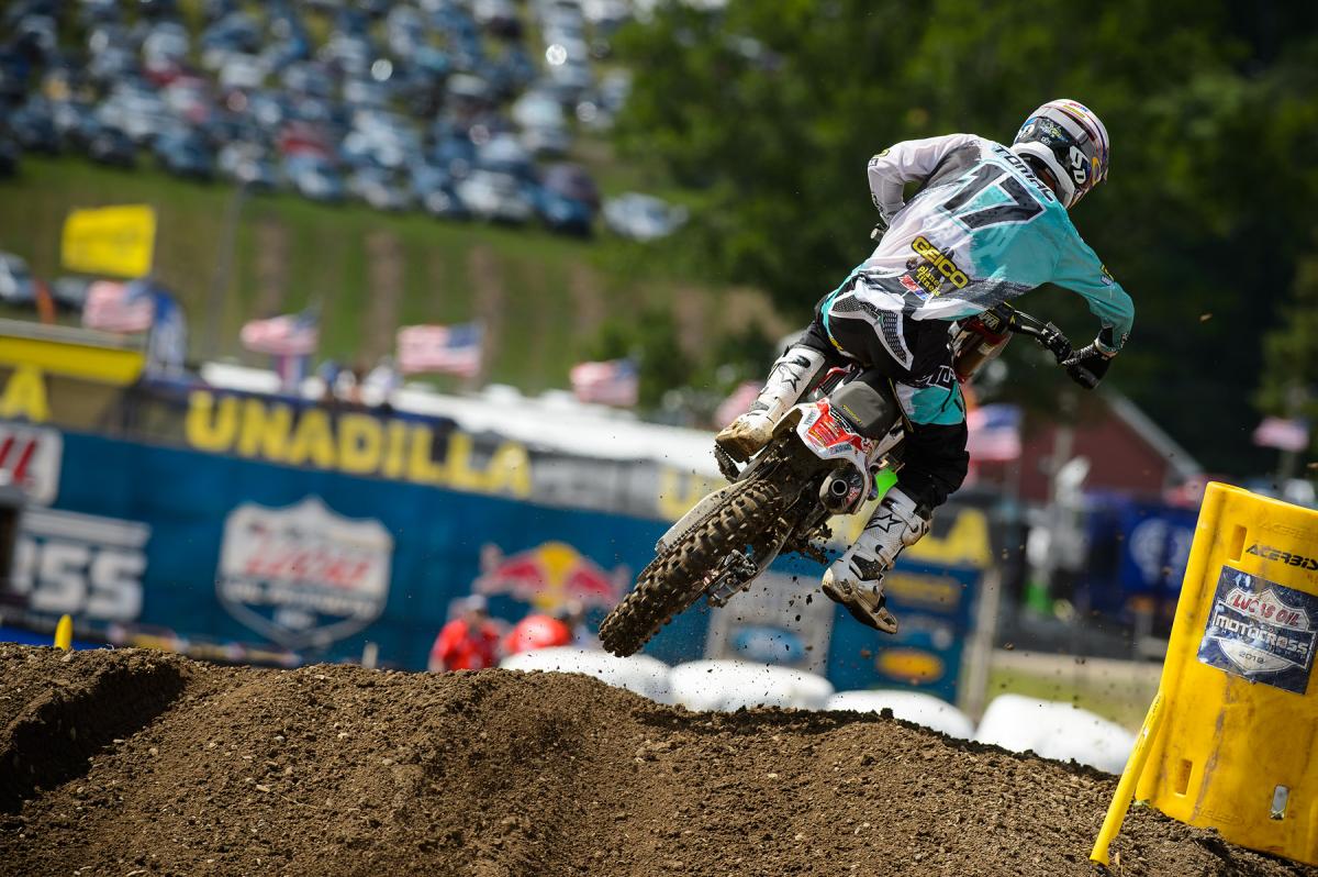 Here's where we get to use the classic 'This is the only part of Tomac the competition got to see' caption.
