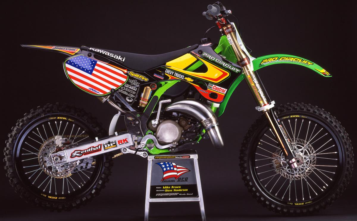 The last 125 two-stroke ever to get prepped for Team USA--and thanks to September 11th, Brownie never got to race it.