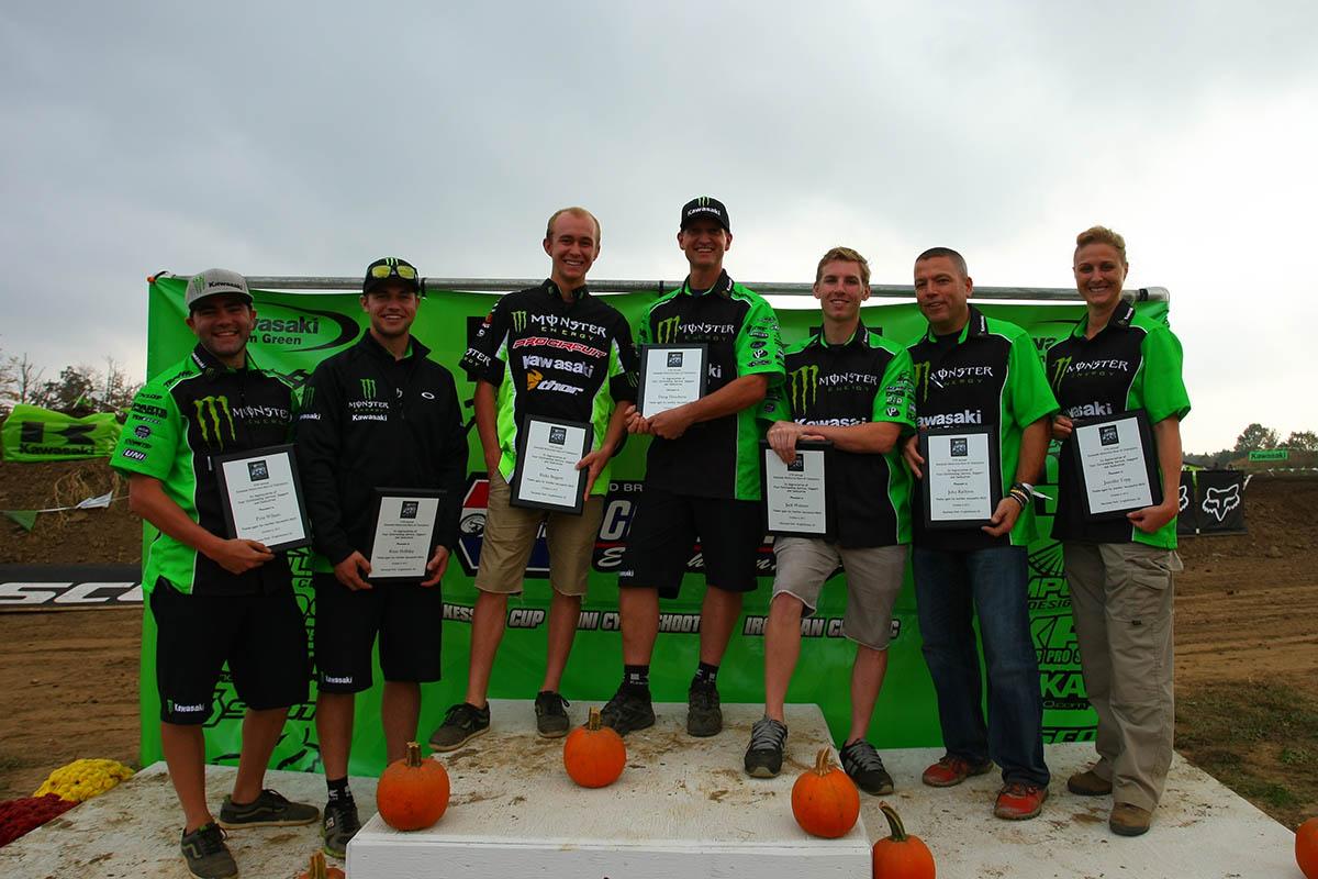 Kawasaki Motor Corp. and the participating Kawasaki dealers have backed the Race of Champions for more than 30 years. Companies and dealers like these keep local motocross going.