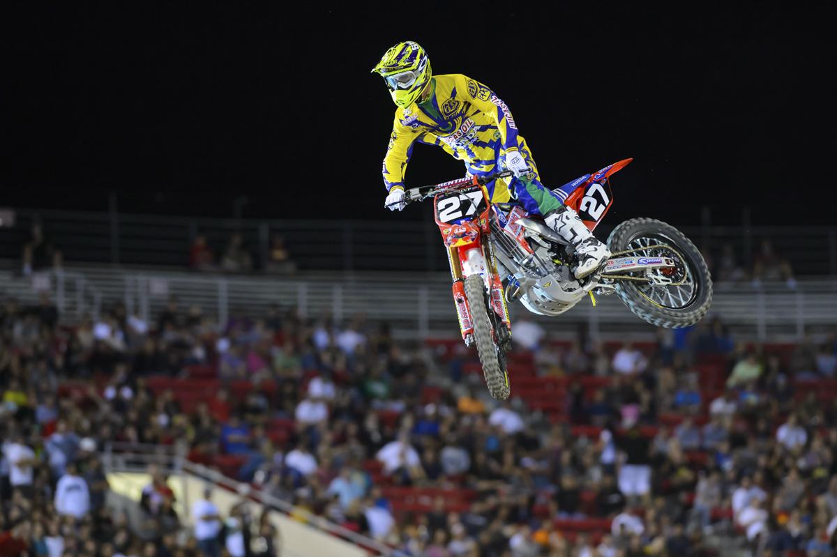 Shane McElrath, now a full-time pro with Lucas Oil/Troy Lee Designs Honda, was part of the Amateur All-Star roster. 