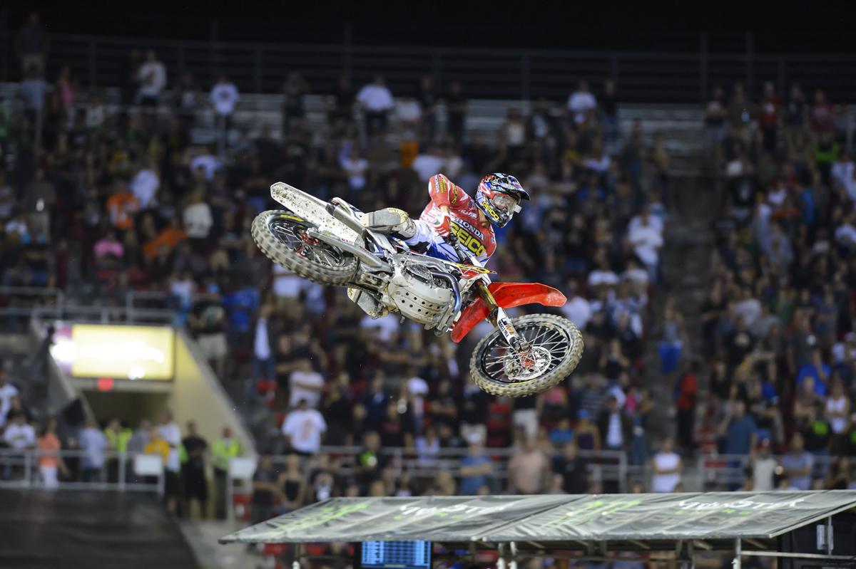 Eli Tomac jumped on a 450....