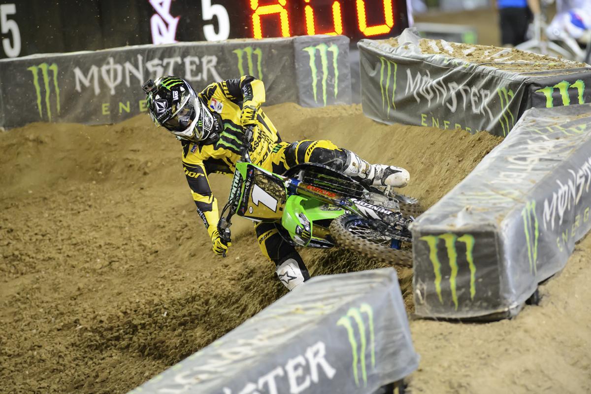 Ryan Villopoto returned from an ACL injury in supercross at the ME Cup. 