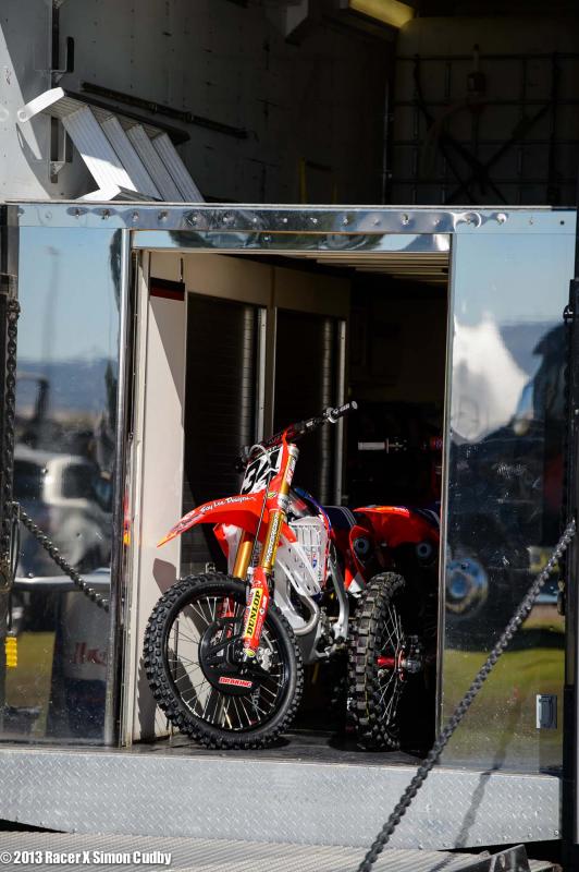 Troy Lee bikes ready to be unloaded